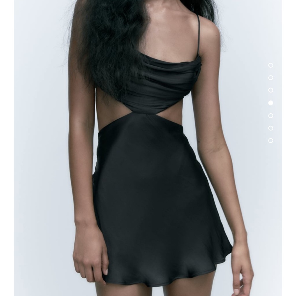 Zara Cut out draped dress size